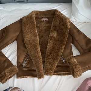 Brand New Faux Suede & Fur Motor Jacket